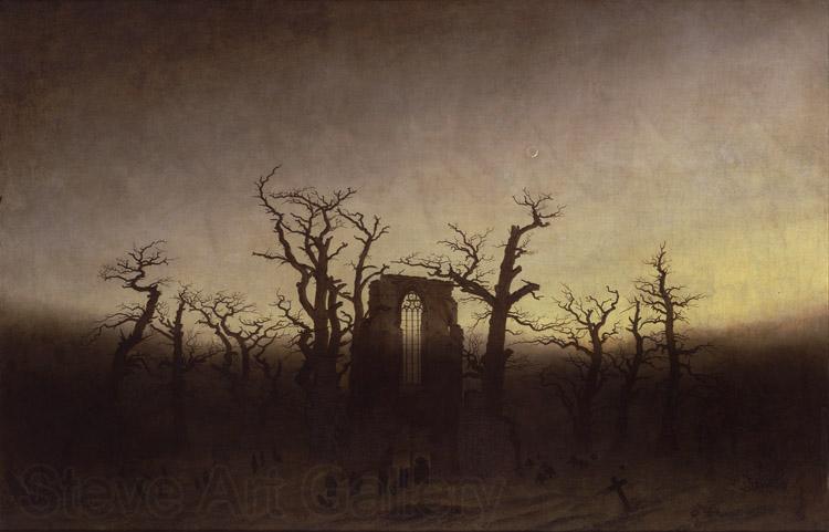 Caspar David Friedrich Abbey under Oak Trees (mk09) Germany oil painting art